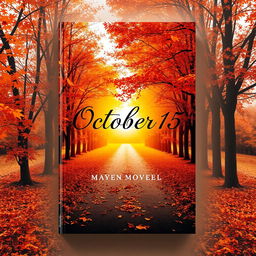 A beautifully designed book cover for a novel titled 'October 15'