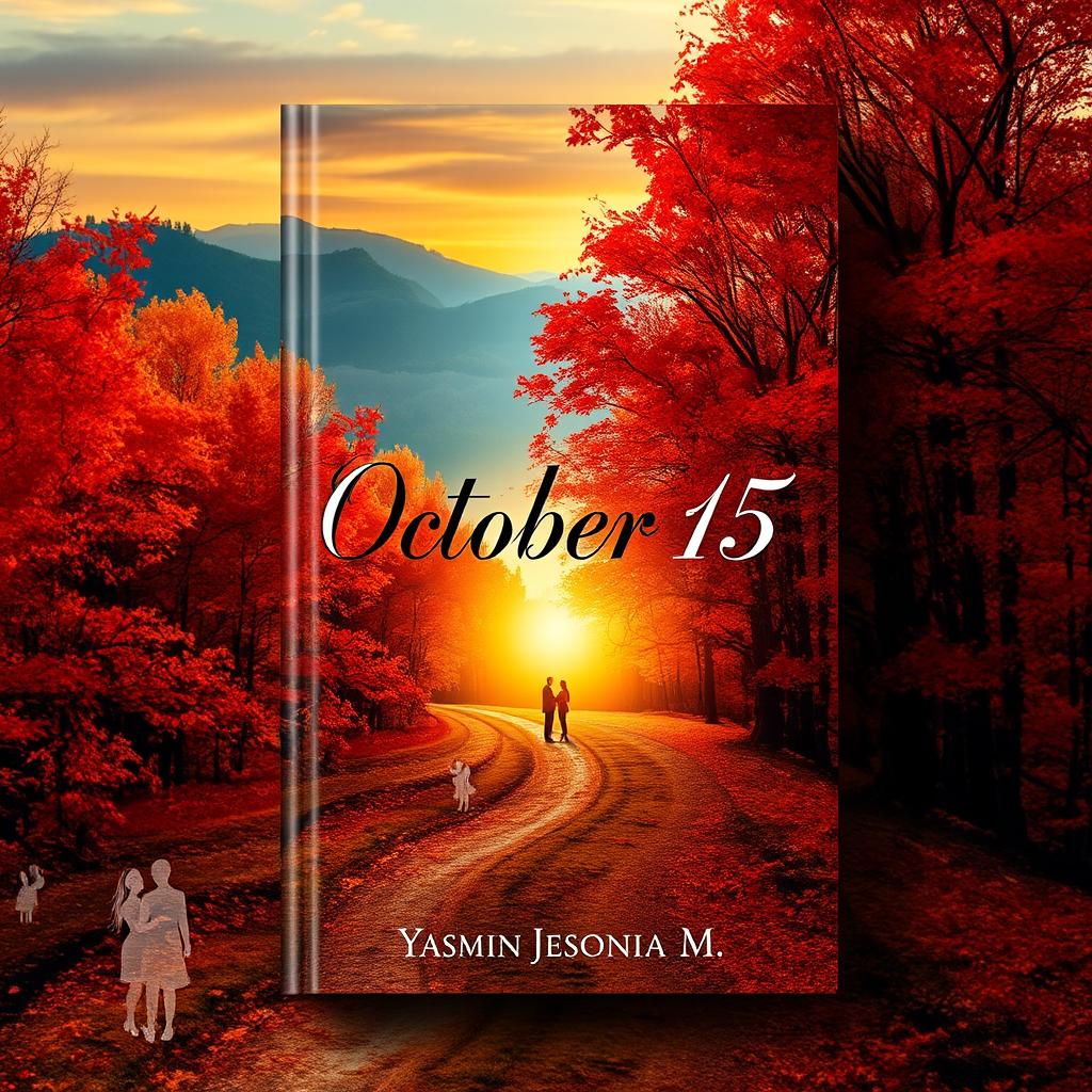 A captivating book cover design for the novel 'October 15' by Yasmin Jesonia M