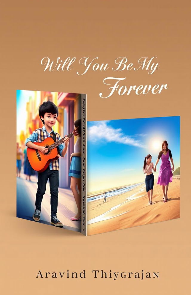 A book cover design for a novel titled 'Will You Be My Forever', written by Aravind Thiyagrajan