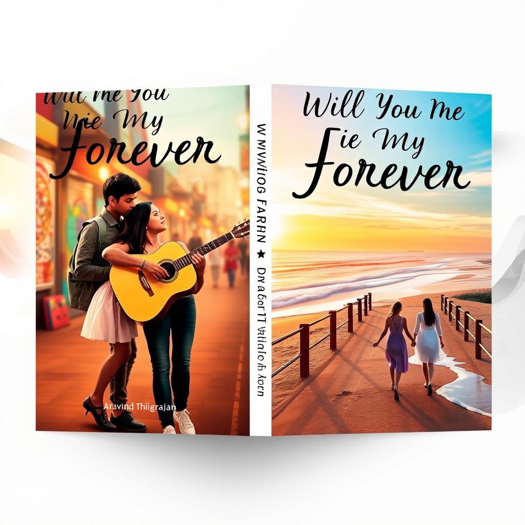 A book cover design for a novel titled 'Will You Be My Forever', written by Aravind Thiyagrajan