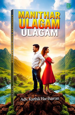 A captivating book cover design for 'Manithar Ulagam' by Adv