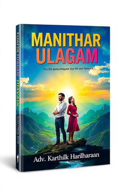 A captivating book cover design for 'Manithar Ulagam' by Adv