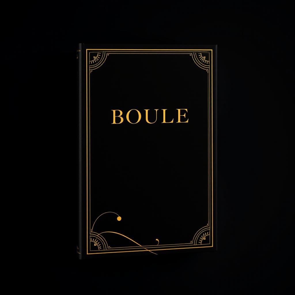 An elegant book cover design featuring a black background with luxurious gold elements