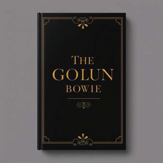 An elegant book cover design featuring a black background with luxurious gold elements