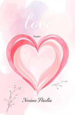 A captivating and romantic book cover design for a poetry collection about love