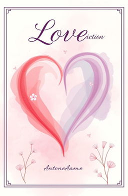 A captivating and romantic book cover design for a poetry collection about love