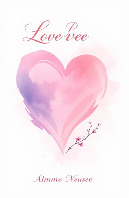 A captivating and romantic book cover design for a poetry collection about love