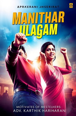 Cover design for the motivational book titled 'Manithar Ulagam' by Adv