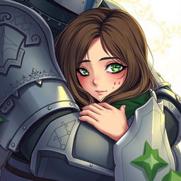 A beautifully illustrated scene of a green-eyed girl with visible scars, symbolizing her toughness and spirit