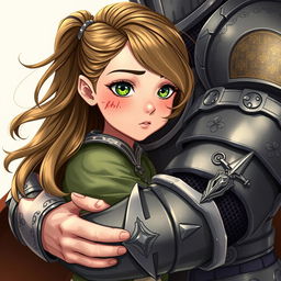A beautifully illustrated scene of a green-eyed girl with visible scars, symbolizing her toughness and spirit