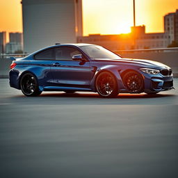 A stunningly detailed image of a 2022 BMW M440i featuring a dramatic wide body kit