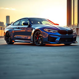 A stunningly detailed image of a 2022 BMW M440i featuring a dramatic wide body kit