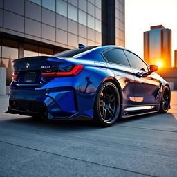 A stunningly detailed image of a 2022 BMW M440i featuring a dramatic wide body kit