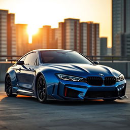 A stunningly detailed image of a 2022 BMW M440i featuring a dramatic wide body kit