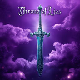 A captivating book cover for a romantic fantasy novel titled 'Throne of Lies'