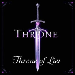 A romantic fantasy book cover featuring a mystical silver sword positioned prominently in the center against a striking black background