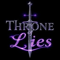 A romantic fantasy book cover featuring a mystical silver sword positioned prominently in the center against a striking black background