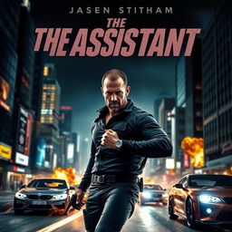 An action-packed movie poster featuring Jason Statham as a tough and skilled assistant in a thrilling urban setting
