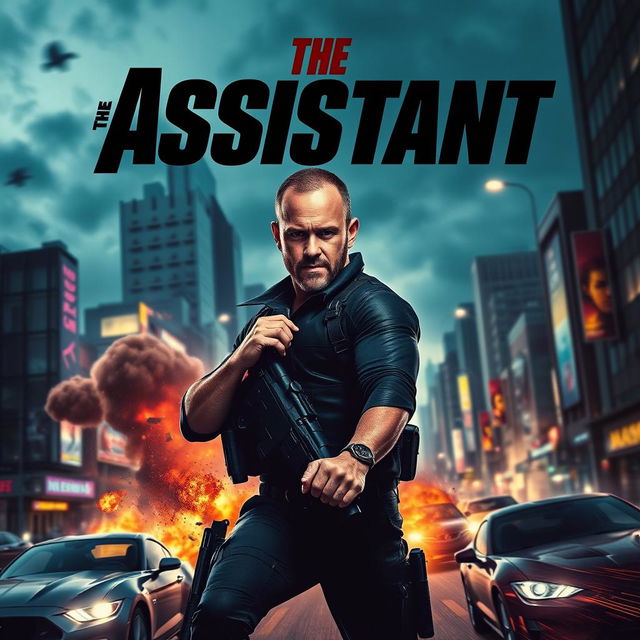 An action-packed movie poster featuring Jason Statham as a tough and skilled assistant in a thrilling urban setting