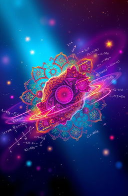 A visually stunning illustration of a mathematical concept, featuring intricate fractals and geometric shapes, beautifully arranged in a colorful and harmonious pattern