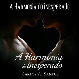 A captivating book cover for a romance novel featuring a man and a woman almost kissing, their faces just inches apart, creating a sense of intimacy