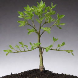 A captivating time-lapse of a tree's lifecycle: from a small seed, sprouting, growing through various stages, and finally bearing fruit.