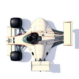 Hyper-realistic technical drawings of the McLaren MP4/4 Formula 1 car from 1989