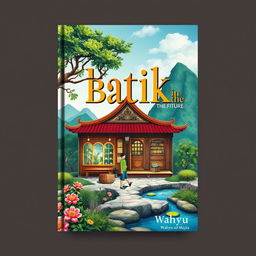 A stunning front cover design for the book titled "Batik-in The Future