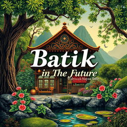 A stunning front cover design for the book titled "Batik-in The Future