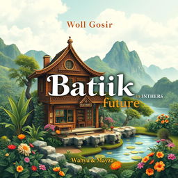 A stunning front cover design for the book titled "Batik-in The Future