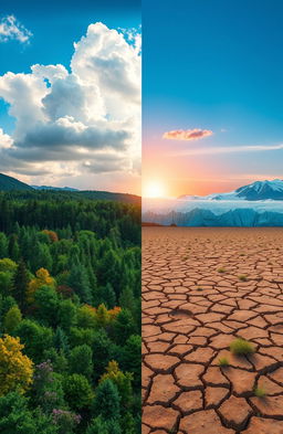 A visually striking representation of climate change effects on the planet