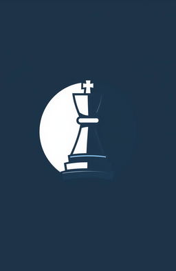 A stylized logo of a chess rook, featuring a modern design with sharp lines and bold geometric shapes