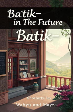 A book cover design for a short story titled "Batik-in The Future" by Wahyu and Mayza