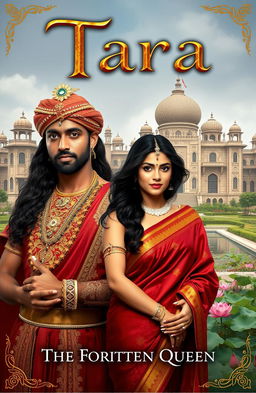 An ancient Indian themed book cover titled 'Tara - The Forgotten Queen'