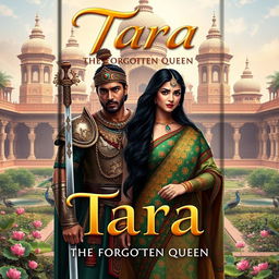 An intricately designed book cover titled 'Tara - The Forgotten Queen'