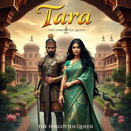 An intricately designed book cover titled 'Tara - The Forgotten Queen'