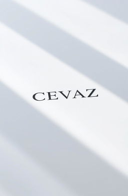The word "CEVAZ" elegantly centered in the middle of a clean, white sheet of paper