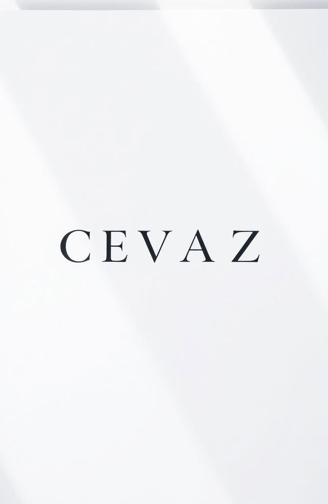 The word "CEVAZ" elegantly centered in the middle of a clean, white sheet of paper