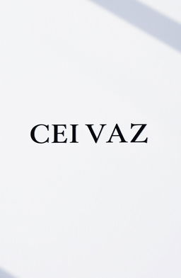 The word "CEVAZ" elegantly centered in the middle of a clean, white sheet of paper