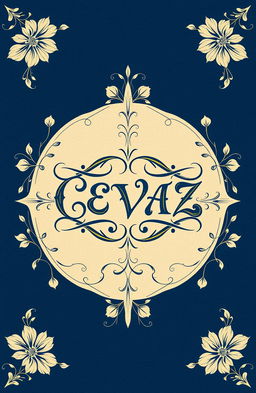 A beautifully designed letter showcasing the word "CEVAZ" prominently in the center of a luxurious paper background