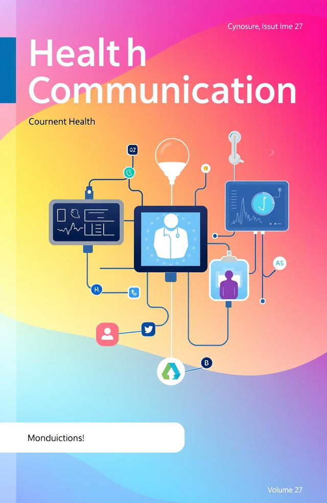 A professional cover page design for a journal titled 'Health Communication'