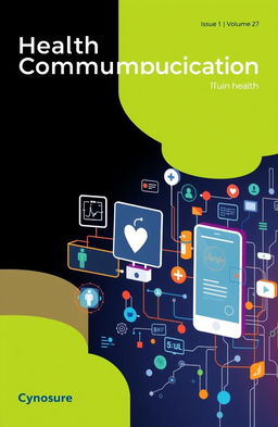 A professional cover page design for a journal titled 'Health Communication'