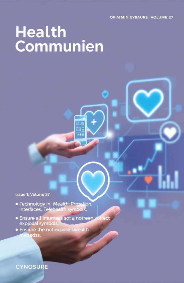 A professional cover page for a journal titled 'Health Communication', featuring the title prominently at the top