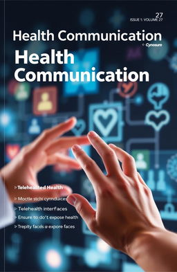 A professional cover page for a journal titled 'Health Communication', featuring the title prominently at the top