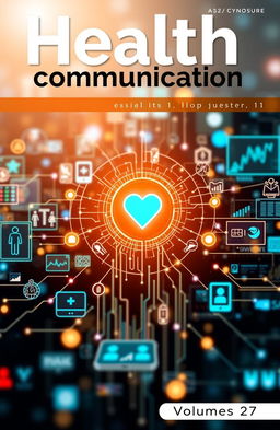 A professionally designed cover page for a publication titled 'Health Communication'