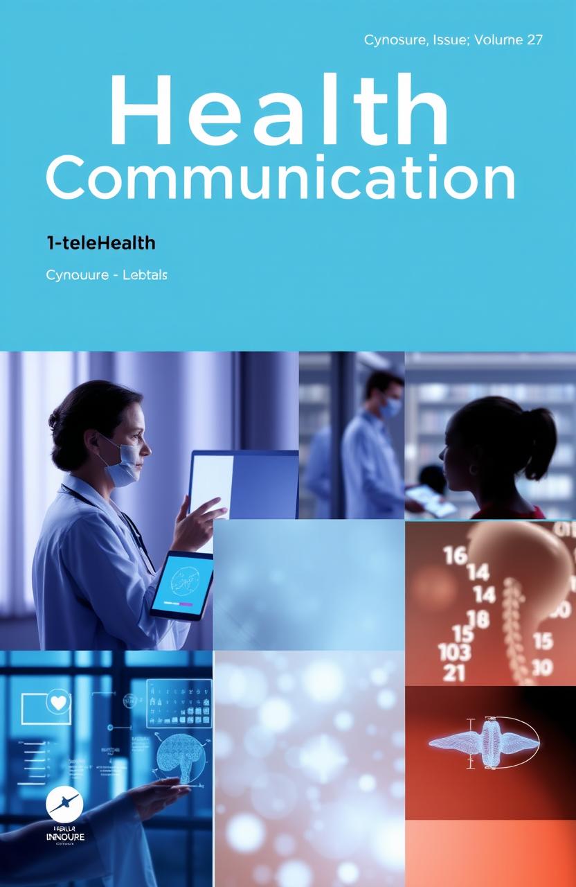 A professionally designed cover page for a journal titled 'Health Communication'