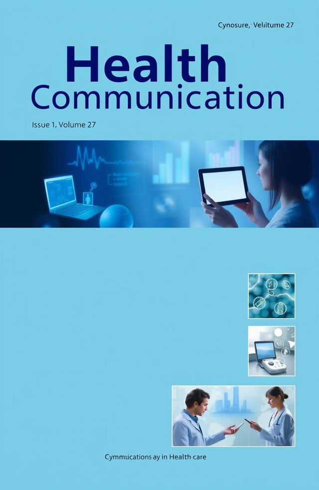 A professionally designed cover page for a journal titled 'Health Communication'