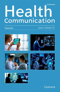 A professionally designed cover page for a journal titled 'Health Communication'