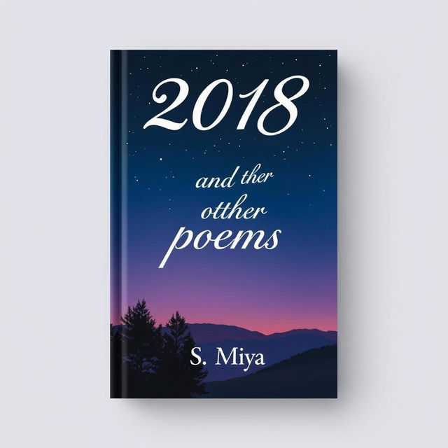 A beautifully designed cover of a poetry book titled '2019 and other poems' authored by S Miya