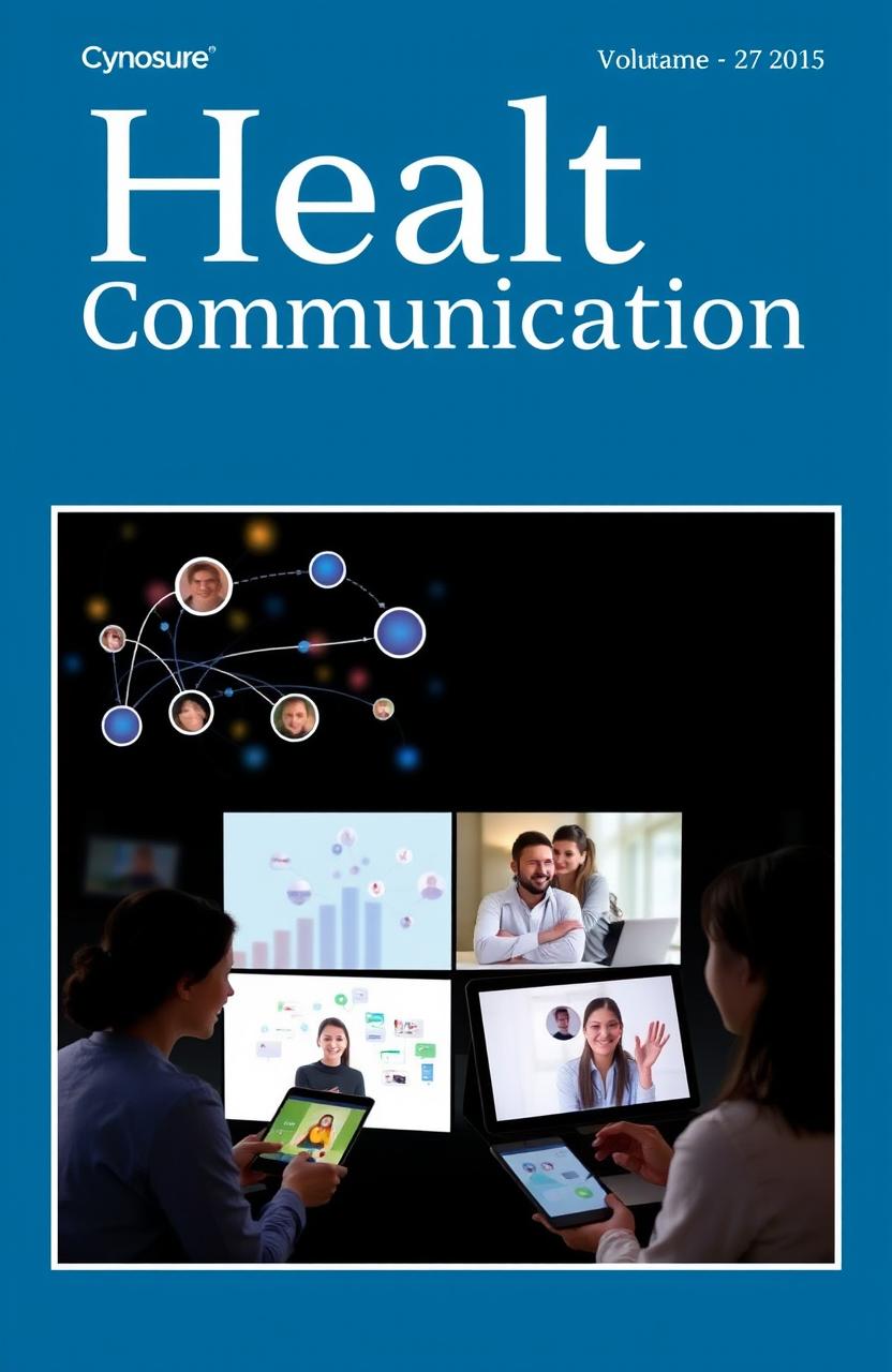 A professional cover page for a journal titled 'Health Communication', featuring the words 'Cynosure', 'Issue 1', and 'Volume 27'